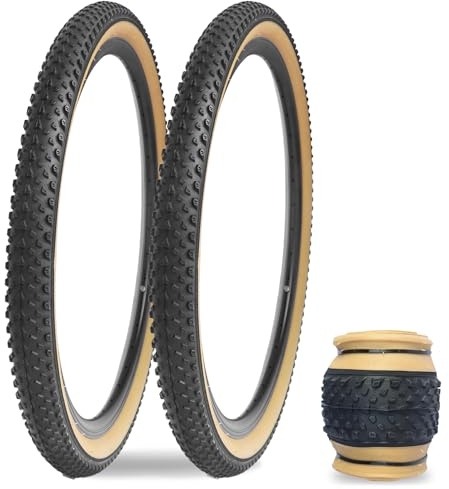 Meghna Pair 22 x 2,125 Inch Pack of 2 Foldable Tyres for Road Mountain Bike MTB Mud Dirt Offroad Bike