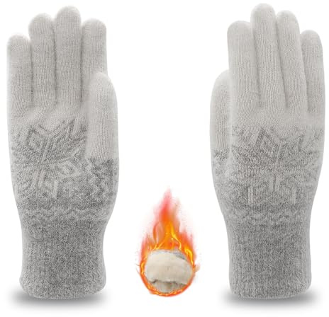 Lång behållare vinterhandskar för kvinnor män damer termiska varma handskar tjock fodrad fleece snö stickad handske kaninpäls mjuka damhandskar & vantar