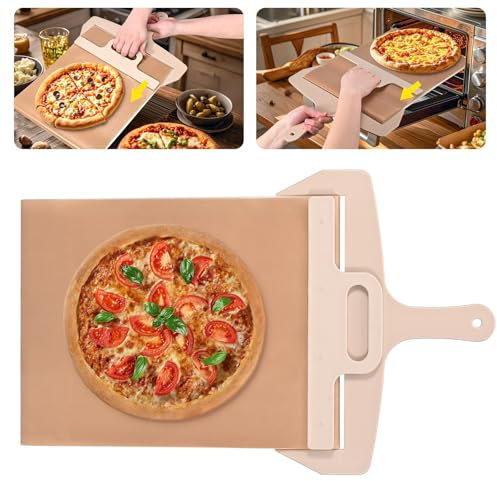 Pala pizza scorrevole con manico 58 x 30 cm, pala pizza scorrevole, accessorio pizza, pala pizza antiaderente