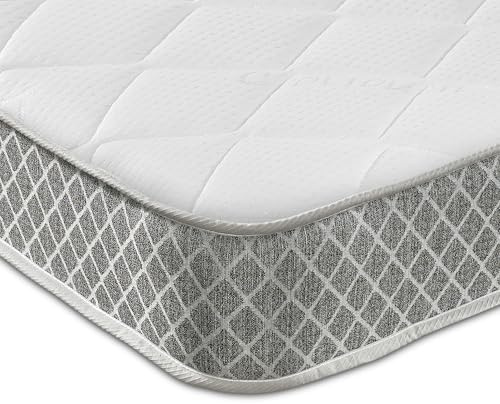 eXtreme comfort ltd SleepMax Diamond Single Mattress | Foam Layer, Bonnel Spring, Soft Comfort Support, Vacuum Packed, White, 3ft x 6ft3 (90 x 190 x 18cm)