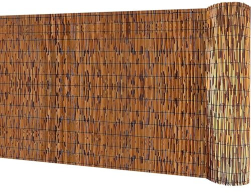 Canne di Bambu per Esterno Recinzione Giardino per Recinzioni E Decorazioni Ringhiera Balcone Terrazza Piscina Stuoia Ombreggiante Facile da Tagliare