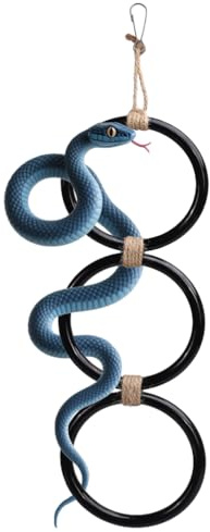 DONGKER Snake Climbing Rings,Hanging Installation Ball Python Enrichment Toys for Corn Snakes Garter Snakes Iguana Lizards Chameleons