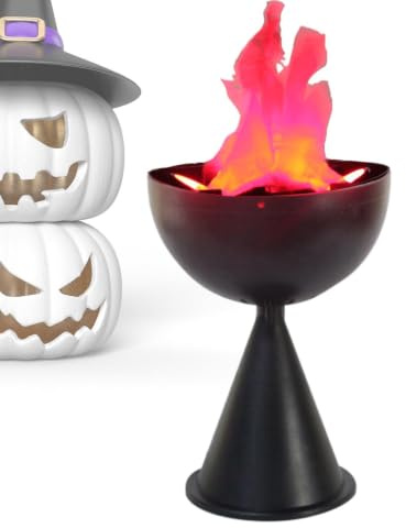 Fuego Artificial | Decoración de parpadeante artificial | Lámpara de mesa LED de Halloween | Para interiores y exteriores, patio, balcón, casa, casa encantada, camping, , Navidad
