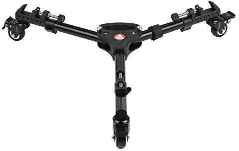 RGBS Photography Professional Heavy Duty Universal Folding Tripod Dolly with Rubber Wheels and Adjustable Leg Mounts for Canon Nikon Sony DSLR Cameras Camcorder Photo Video Lighting Max Load 20kg