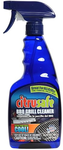 CitruSafe Nettoyant pour barbecue de 40 ml – Nettoie les aliments brûlés et la graisse des grilles – Idéal pour les barbecues à gaz et au charbon de bois