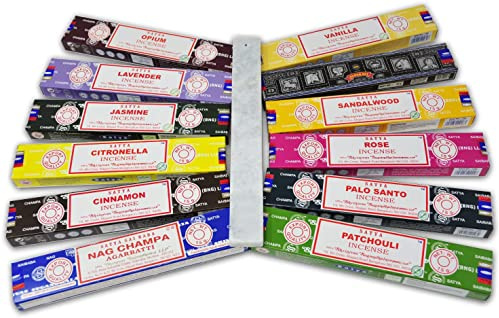 Aromatisk rökelsesortiment Rock and Baby Marmor Rökelse Bränn, 12 förpackningar om 15 g - Naturlig Aromaterapi Stor Hållbarhet och Delikat Arom