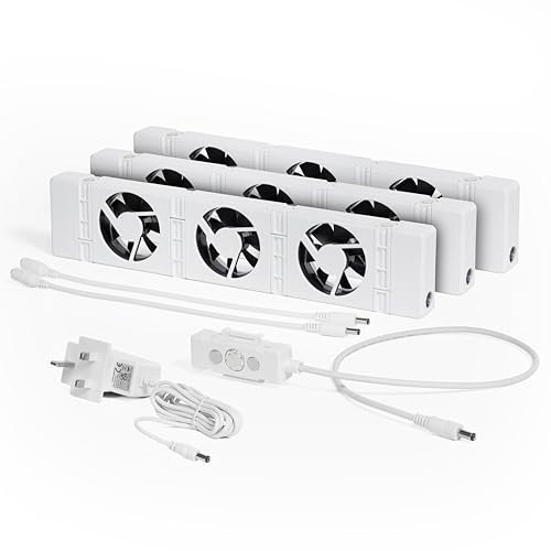 SpeedComfort Radiator Fan Trio Set – Set of 3 radiator fans - Energy efficient – 2x faster heating - Up to 22% energy savings – Easy to install – Whisper quiet - Dutch product