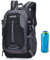 SOMBLG 30L Wanderrucksack Leichter Trekkingrucksack Herren Damen für Reisen Outdoor Klettern Camping Bergsteigen Wasserdicht mit Wasserflasche (1-Schwarz)