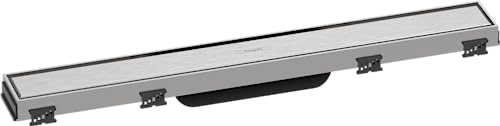 hansgrohe RainDrain Match 600 56036800 - Canaleta de ducha con marco de altura ajustable (acero inoxidable cepillado)