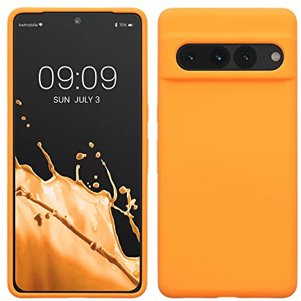 kwmobile Handyhülle für Google Pixel 7 Pro Hülle, für Pixel 7 Pro Case - Hülle Silikon - kabelloses Laden - Fruity Orange