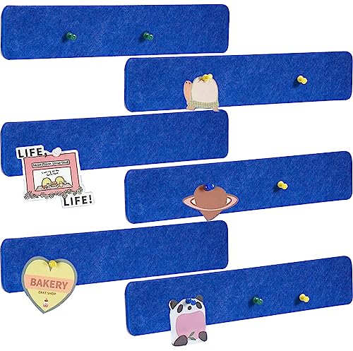 Filz Pinnwand Bar Streifen Selbstklebend Pinnwand-Streifen 6 Stück Kleine Memoboards Korkwand mit 50 Reißzwecken, Filzboard Memotafeln für Wanddekoration und Klebenotizen Fotos Zeitpläne