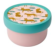 Mepal - Cajita para fruta Campus - Snack box para niños - Apto para lavavajillas y microondas - Sin BPA - 300 ml - Leopard