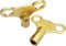Lot de 2 clés de purge de radiateur - Pour purge et grille d'aération - En laiton massif - 6 mm (clé n° 15))