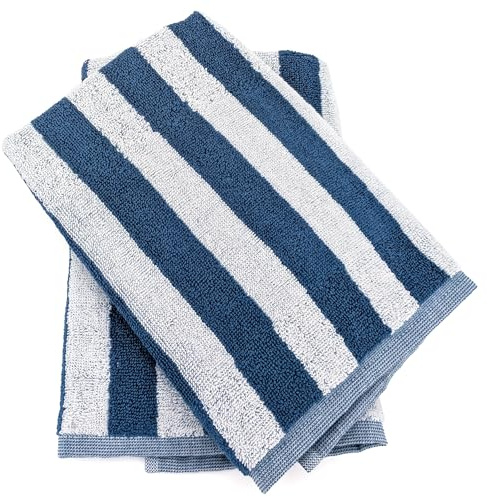 Lot de 2 torchons de cuisine éponge 50x50 cm collection PAT EFFI bleu pacific