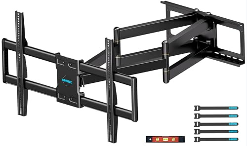 BONTEC Supporto TV Parete Full Motion 60-110 Pollici, Braccio Porta TV Girevole Inclinabile, Supporto Per TV A Muro VESA 800x600 Mm, Estensione 101,6 Cm, 125 Kg, Per Soggiorno, Home Cinema E Ufficio