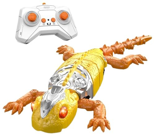 Derwrtup Gecko Grimpeur sur Les | Robot Gecko Jouet De Farce Drôle,Lézard Télécommandé Rampant sur Le Sol Et Les | pour Garçons et Filles Fête à la Maison Mur Sol Anniversaire et