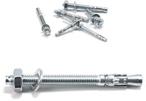 Set di 18 ancoraggi per bulloni M8, ancoraggi per calcestruzzo, per carichi pesanti, M8 x 90 mm, bulloni di ancoraggio per ringhiere, cemento, finestre, pietra, macchine, travi, viti di ancoraggio