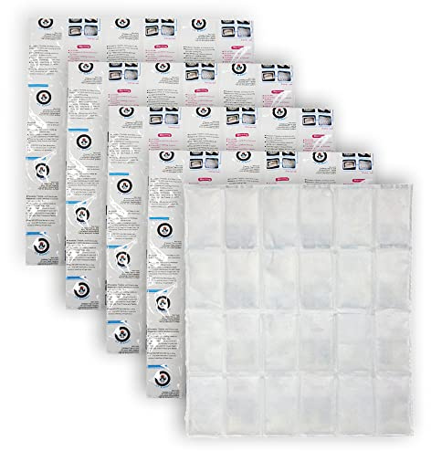 WORLD-BIO Blocs Réfrigérants pour Sac Isotherme, Blocs Réfrigérants Réutilisables, Expéditions De Blocs Réfrigérants, Blocs Réfrigérants Congelés pour la Livraison De Nourriture - 120Cellules, 9x5.5cm