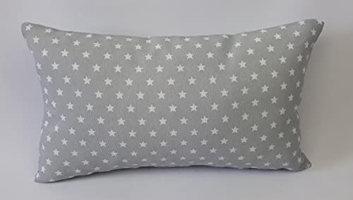 MR. COJIN Pack-2 Unidades COJIN Sofa con Relleno Incluido (30x50, Estrellas Gris)