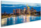 islandburner Bild auf Leinwand Schöne Aussicht Auf Frankfurt Am Main Skyline An Der Dämmerung Städte Leinwandbild Wandbild Prime Bilder für Wohnzimmer etc.