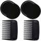 4 Pieces Hand Pocket Men Hair Soft Comb Brush Hand Pocket Comb Professional Streaker Comb Scalp Massager Portable Soft Pocket for Men Women Salon Barber Home Travel Office