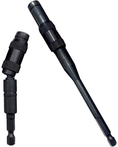 2 Pcs Magnetic Pivot Drill Bit Holder, 1/4 Multi Angle Connecting Rod, 6.35mm Magnetic Hexagonal Handle Directional Extension Rod, Bit Holder for Narrow Spaces or Corners
