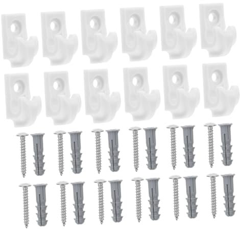 jojofuny 12pièces Clips De Rangement Muraux Blancs pour Étagères Supports Universels Plastique pour Placards Et Armoires Installation Facile sans Outils