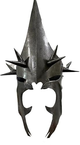 Gulvintilabcal Herr Der Ring Hexenkönig Helm Mittelalter Nazgul Stahlhelm König von Angmar Cosplay Kostüm Rostbraun Erwachsene Uni