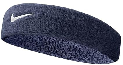 NIKE Premier Training Sport Headband - Thick, Soft, Cotton Blend, Moisture-Absolving (Navy)