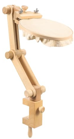 PATIKIL Bastidor De Bordado Ajustable De Madera De Haya Con Soporte Rotación 360 Grados Para Manualidades DIY Costura Y Proyectos De Bordado