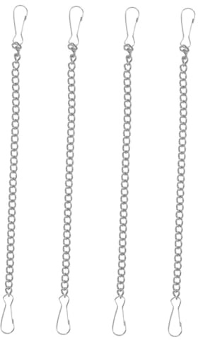 AKOOSY 4piezas Cadena De Bandera Colgante Metalica Para Jardineras Macetas Colgantes y Comederos De Pajaro Para Exterior Interior Decoracion Soporte De Techo
