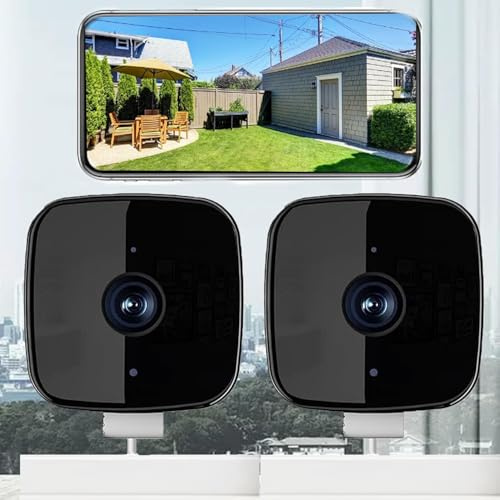 AFGQIANG Glowflip Window Camera, Glowflip Security Camera Color Night Vision, Recording & Smart Alerts, WiFi Indoor Cameras,Two-Way Audio,Motion Detection,Easy Install (2Pcs)