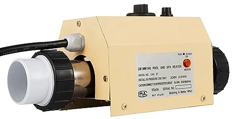 DIGNIFE Calentador de Piscina, Termostato de Calentador de Agua eléctrico de 3KW for bañera de Piscina, baño de SPA for bañera de hidromasaje de Masaje(1600W)