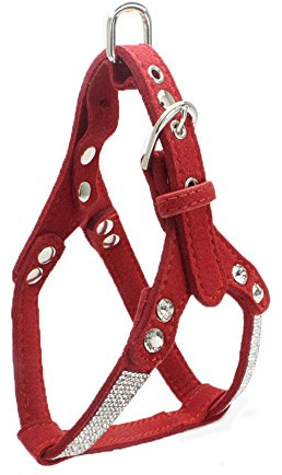 Newtensina Mode Hundegeschirr mit Diamant Bling Niedlich Hundegeschirr Welpen Geschirr für Hunde