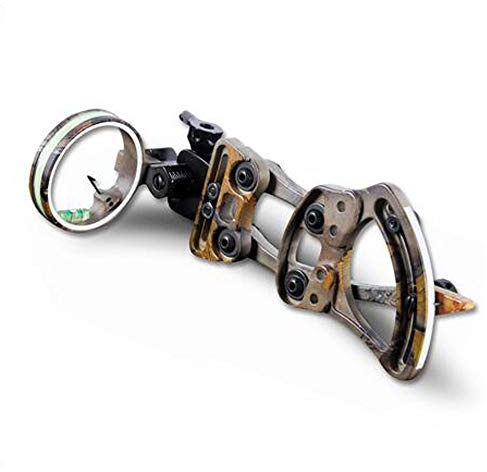 Bow Sight Viseur d'arc à Poulies 1 Broches Pin Micro Ajuster Visières pour Arc Composé Alliage d'aluminium Visée d'arc Viseur de Tir à l'arc Vue d'arc (Camo)