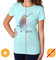 Del Sol T-Shirt für Jugendliche, Mädchen, Motiv: Turtle Splash, Ice Blue, wechselt von Blau und Weiß zu lebendigen Farben in der Sonne, 100% gekämmte, ringgesponnene Baumwolle, kurzärmlig, Größe YXS