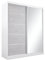 MOEBLO Kleiderschrank Schwebetürenschrank 2-türig Schrank mit zusätzlichen Stauraum (Schrankaufsatz) vielen Einlegeböden und Kleiderstange Gaderobe Schiebtüren BxHxT 183x218x61 - Beton (Weiß)