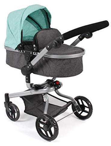 Poussette de poupée Yolo, Poussette combinée 2 en 1 pour Enfants de 4 à 8 Ans