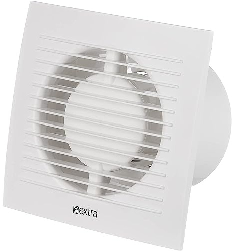 Ø 125 mm vit badrumsfläkt med timer och fuktighetssensor – fläkt för effektiv ventilation i badrummet kök toalett