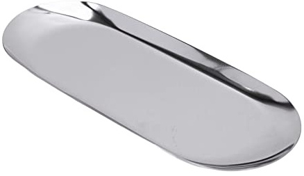 Vassoio Ovale Specchio per Gioielli e Cosmetici, Organizzatore Compatto con Bordo Lucido Antiscivolo - Ideale per Trucchi, Accessori e Profumi, Design Elegante per Casa e Viaggi