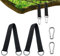 Schaukel Befestigung, Hängematten Befestigung, 2 Stück Swing Hanging Kit 2x38 cm Schaukel Aufhängung Befestigung Nylon Hanging Gurt mit 2 Schwerlast Karabinern und D-Ringen für Schaukel Hängematten