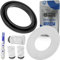 Bassin- und Heberglocken Dichtung Set, 2 Pack, Ersatz für Art. Nr. 240.282.00.1, 890.615, 816.418.00.1, 818.109, kompatibel mit GEBERIT Spülkästen, Flachdichtung Spülventil, Heber Glocken Dichtring