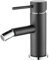 Maynosi Miscelatore Monocomando per Bidet, Bidè per Lavabo, Rubinetto Bidet con Tubo, Beccuccio Regolabile, Design Semplice e Dimensioni Compatte, Acciai Inossidabili, Nero Opaco（Senza piletta）