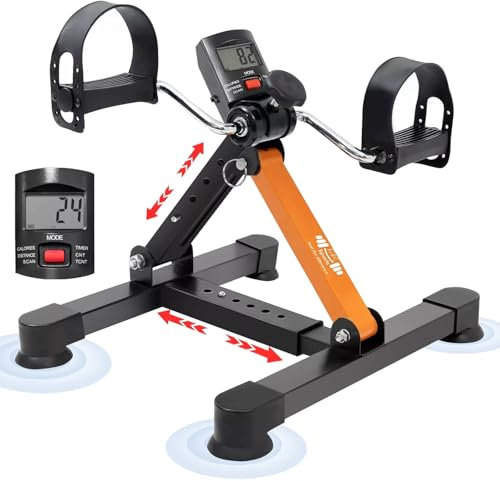 FK sports Pedal Exerciser/Mini Exercise Bike/Under Desk Bike portable with LCD Display & Adjustable Height Folding Bike for Arm & Legs Machine Home120kg Capacity