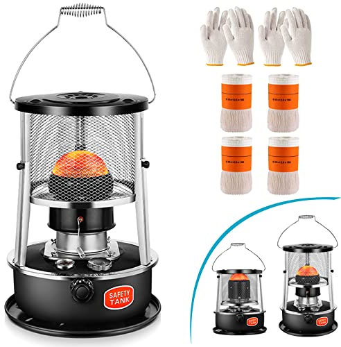WXPXYBF Tragbarer Petroleumofen 3000 W, Petroleumofen für den Innenbereich mit 4 Dochten