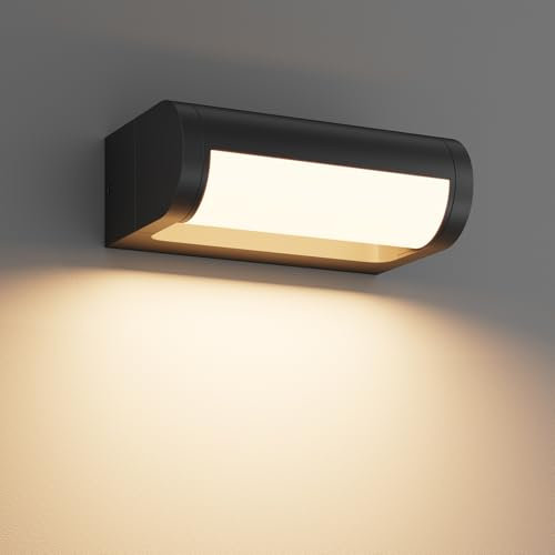 K-Bright 18W Außenlampe, LED Wandleuchte Aussen, Wasserdicht IP65 aussenlampe wand, Wandleuchte Innen/Außen mit Schwenkbar LED Panel, Warmweiß 3000K Außenwandleuchte für Garten Terrasse,Anthrazit