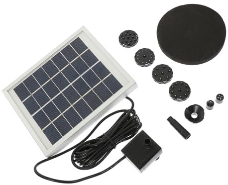 IWOWHERO 1 Satz Brunnen im Freien solarbrunnen solarbrunnem garden fountain wasserspringbrunnen solar gartendeko Brunnenpumpe Outdoor- teich solarpumpe solare Wasserpumpe Plastik Black
