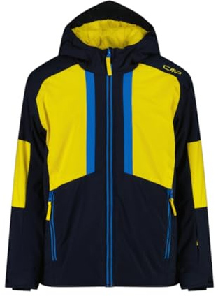 CMP Kinder Skijacke Clima-Protect aus Twill mit Kapuze Gr. 152 Wasserdicht, atmungsaktiv mit Clima Protect Membran, Feel Warm Flat Polsterung und verstellbaren Bündchen.