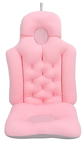 FILFEEL Badkarskudde, Mjuk Badkudde Som Andas med Ryggstöd och 3D-nät, för Vuxna Spa Nackstöd Bekväm Passform (PINK)