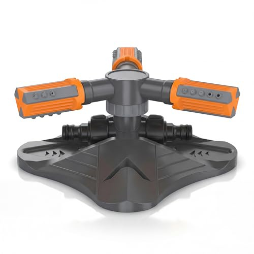 Brandson - 360 Grad Rasensprinkler 3/4 Zoll - Kreisregner - Garten Sprinkler - Rotierender Wasser Sprinkler - mit Schnellkupplung -für Bewässerungsanlagen - Rasensprenger